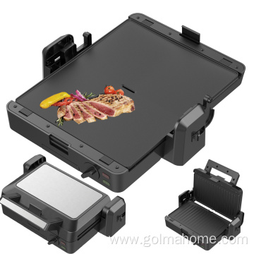 Smokeless griddle grill with glass lid BBQ grills toaster electric griddle grill